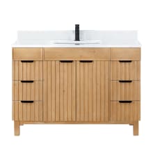 Palos 48" Free Standing Single Basin Vanity Set with Cabinet and Composite Stone Vanity Top