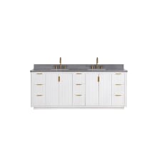 Cádiz 84" Free Standing Double Basin Vanity Set with Cabinet and Stone Composite Vanity Top