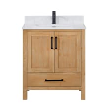 Shannon 30" Free Standing Single Basin Vanity Set with Cabinet and Composite Stone Vanity Top - No Mirror