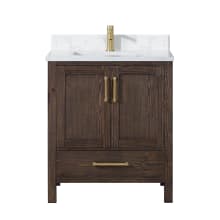 Shannon 30" Free Standing Single Basin Vanity Set with Cabinet and Composite Stone Vanity Top - No Mirror