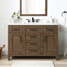 Tahoe 48" Free Standing Single Basin Vanity Set with Cabinet, Cultured Marble Vanity Top, and Mirror