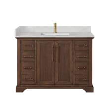 Tokyo 48" Free Standing Single Basin Vanity Set with Cabinet and Quartz Vanity Top