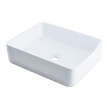 15" Rectangular Porcelain Vessel Bathroom Sink