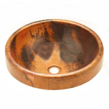 Granada 17" Circular Copper Drop In Bathroom Sink