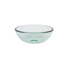 12" Circular Glass Vessel Bathroom Sink