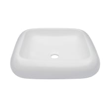 Bianco 18-1/2" Square Porcelain Vessel Bathroom Sink