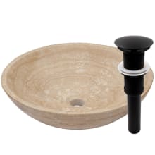 Circular 17" Stone Vessel Bathroom Sink