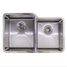 32" Undermount Double Basin Kitchen Sink with 60/40 Offset Basin Split