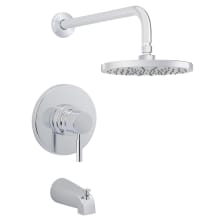Mia Tub and Shower Trim Package with Single Function Rain Shower Head