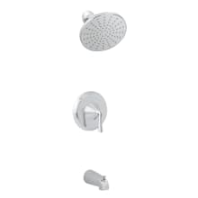 Bella Pressure Balanced Tub and Shower Trim with 2.0 GPM Rain Shower Head, Tub Spout, and Standard Shower Arm