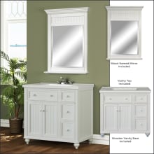 36" Bathroom Vanity Set - Cabinet, Stone Top and Mirror Included