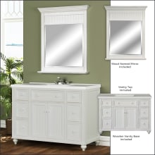 48" Bathroom Vanity Set - Cabinet, Stone Top and Mirror Included