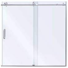 62" High x 60" Wide Frameless Sliding Tub Door with Clear 3/8" Glass and H2OFF™ Technology
