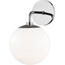 Stella Single Light 11-1/2" High Wall Sconce with Opal Glossy Shade