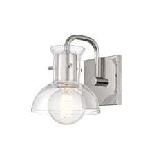 Riley Single Light 8" High Wall Sconce with Clear Shade