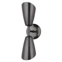 Kai 2 Light 4-3/4" Wide LED Wall Sconce with Metal Shades