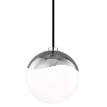 Ella Single Light 7-1/2" Wide Mini Pendant with Opal Glossy Shade