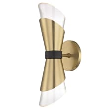 Angie 2 Light 4-3/4" Wide LED Wall Sconce with Clear Shades