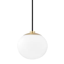 Estee Single Light 8-1/4" Wide Mini Pendant with Opal Etched Shade