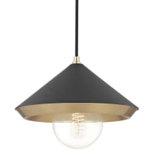 Marnie Single Light 13" Wide Pendant with Two-Tone Metal Shade