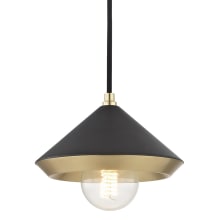 Marnie Single Light 8" Wide Mini Pendant with Two-Tone Metal Shade