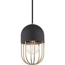 Haley Single Light 5-1/2" Wide Mini Pendant with Metal Cage