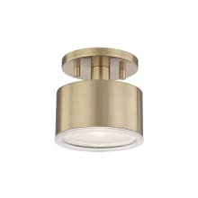 Nora Single Light 5-1/4" Wide LED Semi-Flush Ceiling Fixture with Clear Shade