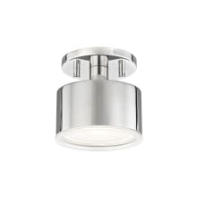 Nora Single Light 5-1/4" Wide LED Semi-Flush Ceiling Fixture with Clear Shade