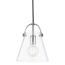 Karin Single Light 9" Wide Mini Pendant with Clear Shade