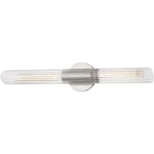 Cecily 2 Light 4-3/4" Wide Wall Sconce with Clear Shades - ADA Compliant