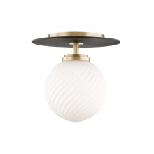 Ellis Single Light 7" Wide LED Semi-Flush Globe Ceiling Fixture