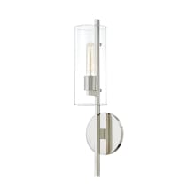 Ariel 20" Tall Wall Sconce with Clear Glass Shade