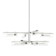 Ariel 8 Light 53" Wide Chandelier with Clear Glass Shades