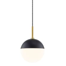 Renee 7" Wide Single Pendant with Frosted Glass Shade