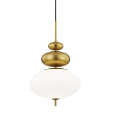 Elsie 13" Wide Single Pendant with Frosted Glass Shade