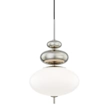 Elsie 13" Wide Single Pendant with Frosted Glass Shade