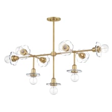 Alexa 9 Light 46" Wide Floral Linear Chandelier