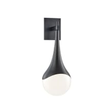 Ariana 18" Tall Wall Sconce with Frosted Glass Shade