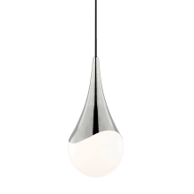 Ariana 8" Wide Mini Pendant with Frosted Glass Shade
