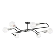 Jena 6 Light 40" Wide Semi-Flush Ceiling Fixture