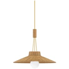 Laudine 25" Wide Wood Pendant