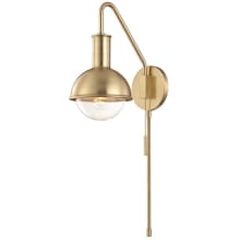 Riley Single Light 12" High Wall Sconce with Metal Shade