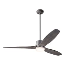 Arbor 54" 3 Blade Outdoor Ceiling Fan with DC Motor, Custom Blade, Integrated LED Light Kit, and Control Options