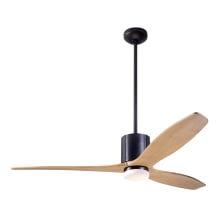 LeatherLuxe 54" 3 Blade Indoor Ceiling Fan with Leather Sleeve, DC Motor, Light Kit, and Control Options