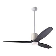 LeatherLuxe 54" 3 Blade Indoor Ceiling Fan with Leather Sleeve, DC Motor, Light Kit, and Control Options