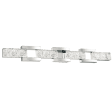 Sofia 4 Light 41 Inch Wide LED Vanity Light with Hand Cut Crystal Diffusers
