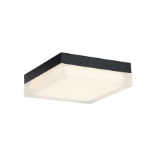Matrix 9" Wide LED Flush Mount Square Ceiling Fixture / Wall Sconce with Opal Glass Shade
