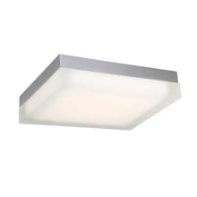 Matrix 12" Wide LED Flush Mount Square Ceiling Fixture / Wall Sconce with Opal Glass Shade