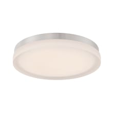 Circa 11" Wide LED Flush Mount Drum Ceiling Fixture / Wall Sconce with Opal Glass Shade