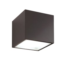 Bloc 6" Wide LED Outdoor Flush Mount Square Ceiling Fixture / Wall Sconce